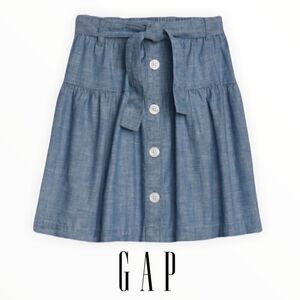 GAP Kids | Blue | CHAMBRAY BUTTON-FRONT SKIRT
